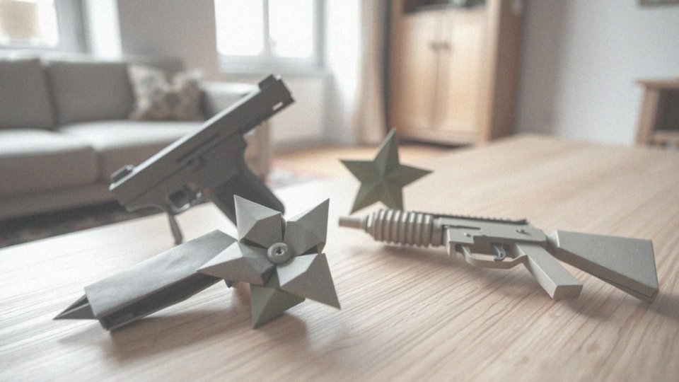 Jakie są popularne instrukcje origami związane z broniami z papieru?